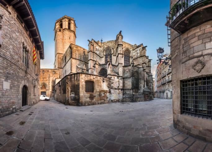 The Gothic Quarter is a maze of narrow streets that open up onto sunny squares