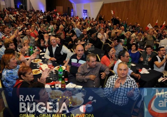 One of Ray Bugeja's campaign events: catering was also provided by his own company.