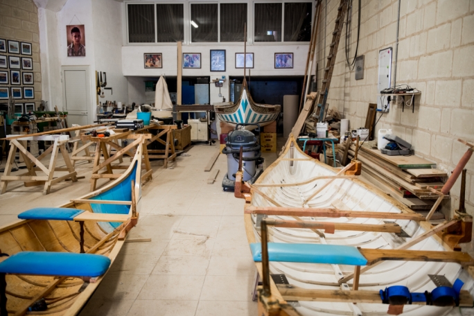 Inside the Bormla boathouse: Ivan Buttigieg appealed for a regatta museum, which he said should house traditional and famous boats from the different localities that compete. The boathouse here hosts the club’s trophies, mementoes, and also a gym for the rowers