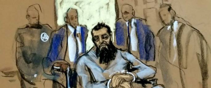 Saipov appearing in federal court in a wheelchair (Photo: ABC News)