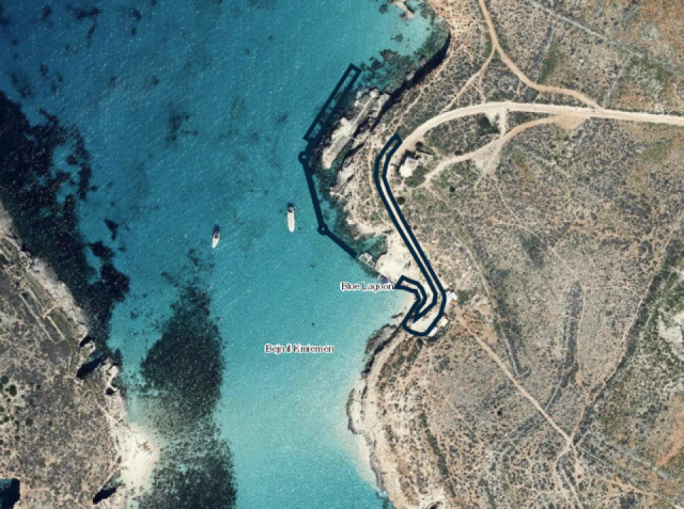 The new infrastructure will be constructed in the panoramic rocky area between Comino and the Kemmunet islet outside the swimming zone.