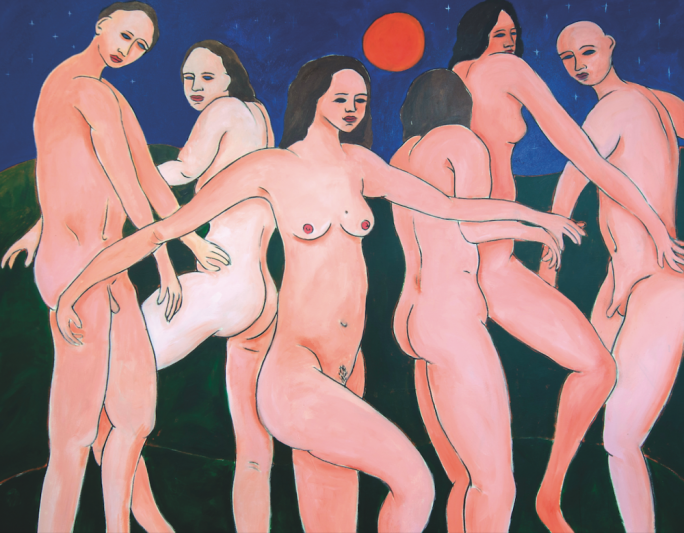 ‘Night Dance’ by Gabriel Buttigieg (160x200cm, acrylic on canvas, 2018)