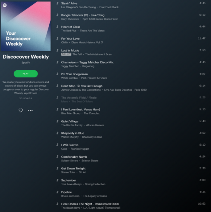 Spotify got a disco makeover