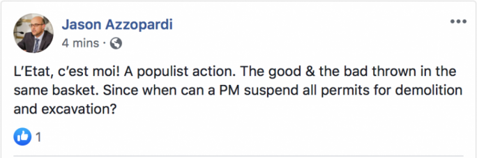 The Opposition's reaction