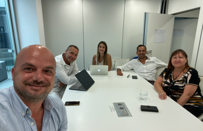 REMAX's Jeff Buttigieg, Paul Vincenti, Chantelle Muscat, Joe Caruana Curran and Carmen Valletta planning this week's webinar