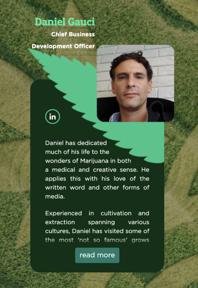 Daniel Gauci was previously listed as Chief Business Development Officer (CBDO) on the Juicy Fields website