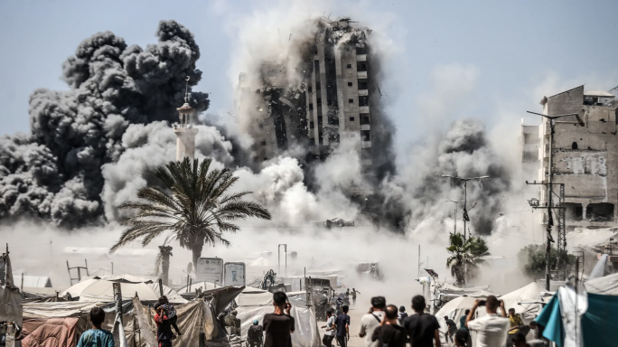 Second Gaza City high-rise destroyed by Israeli forces