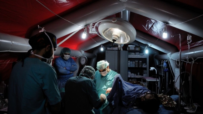 Four makeshift hospitals and a blood bank have been put out of service in Aleppo due to airstrikes