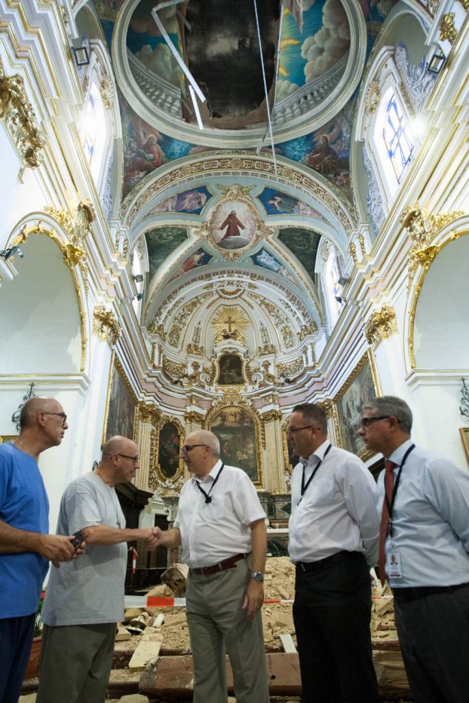 BOV CEO Mario Mallia and visited the site to donate to the cause