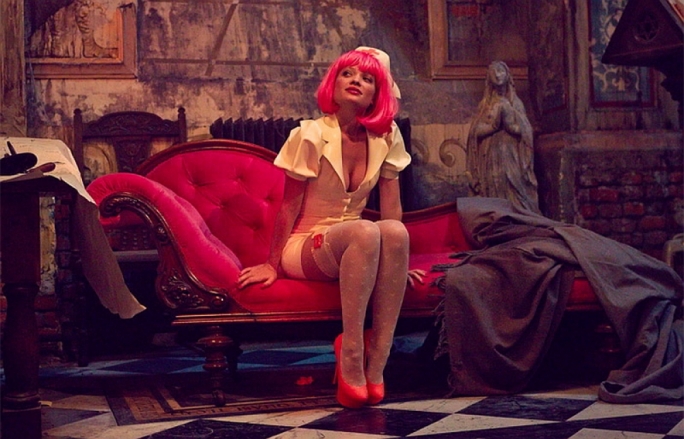 In the red: Mélanie Thierry stars in The Zero Theorem alongside Christoph Waltz
