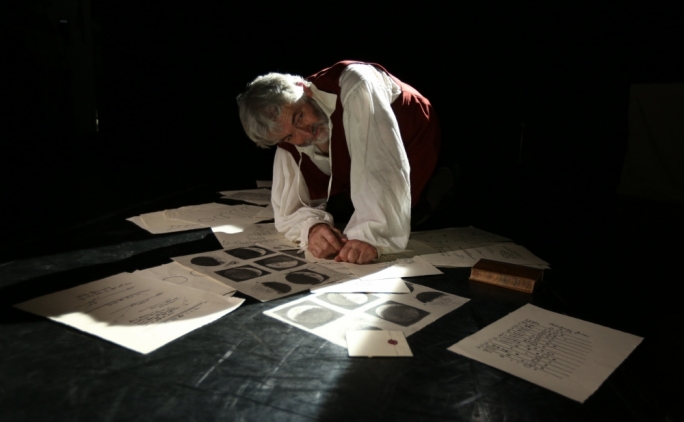 Royal Shakespeare Company veteran Tim Hardy in The Trials of Galileo.