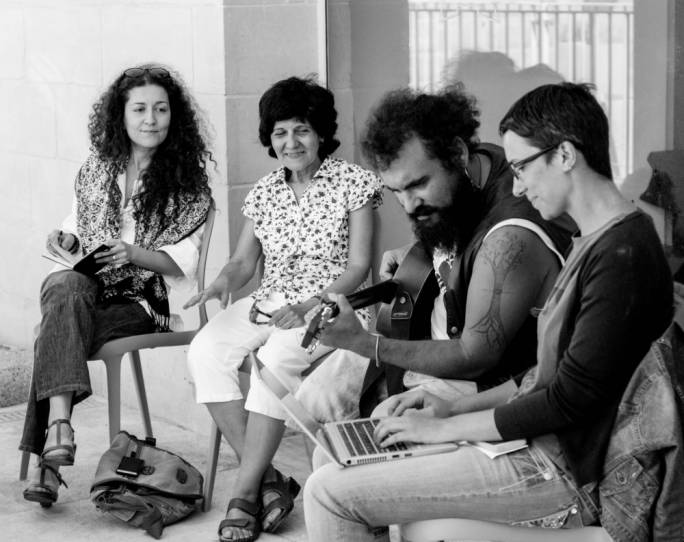 Sferlazzo participating in a workshop at Fortress Builders Intepretation Centre in 2014, during his first visit to Malta – an event forming part of that year’s edition of the Mediterranean Literature Festival Photo by Virginia Monteforte