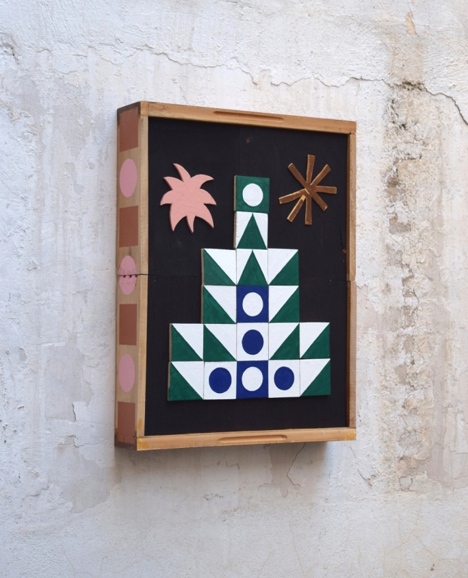 A piece from Contracompositions, a solo exhibition of paintings by Steven Scicluna which ran as part of Valencia Design Week 2017