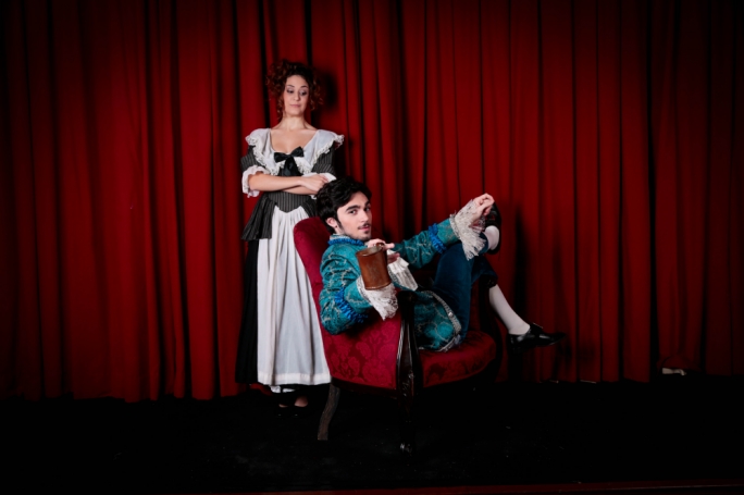 Tina Rizzo and Andre Agius in MADC’s She Stoops to Conquer (Photo: Sebio Aquilina)
