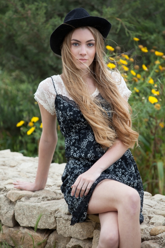 Suiteblanco floral dress, €34.99 Jennyfer lace top €19.99 Hat, stylist own