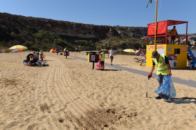 The five waste collectors will be deployed across Golden Bay, Ghajn Tuffieha Bay and Ghadira (Photo: James Bianchi/MediaToday)