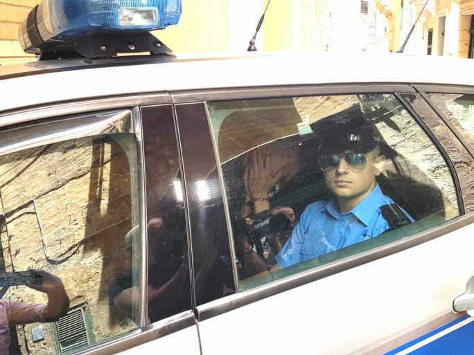The accused, Liam Debono, as he was leaving court (Photo: Massimo Costa)