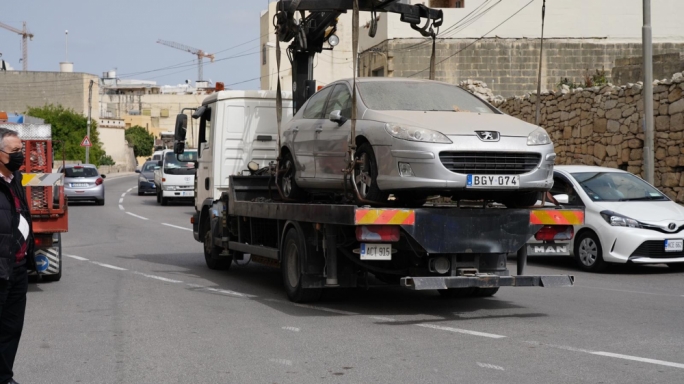 The police have confirmed that the car was a grey Peugeot 407 (photo: James Bianchi/MaltaToday)
