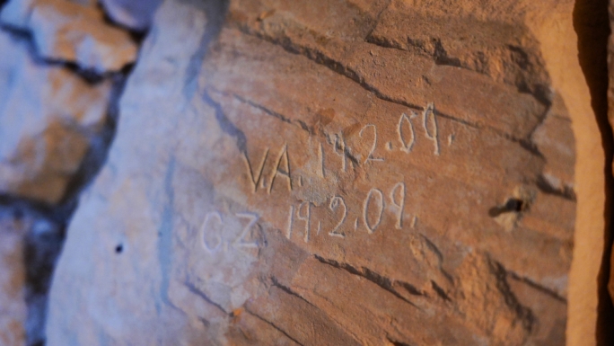 The inscriptions of two men who first discovered the skeletons (Photo: James Bianchi/MaltaToday)