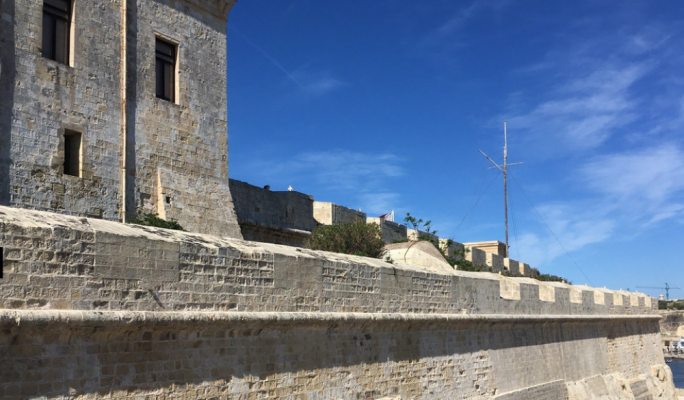 Fort St Angelo was built by the Knights of St John between 1530 and 1690