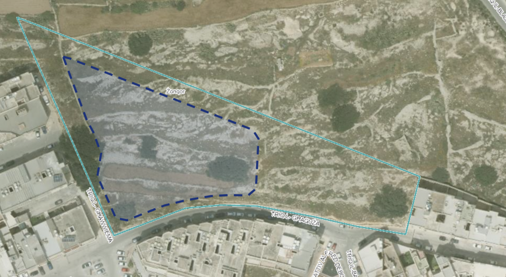 The blue zone, where the 118-unit apartment complex could be built, is within an entire area added to the development zones in 2006, which since 2019 has been rezone for five-storey development