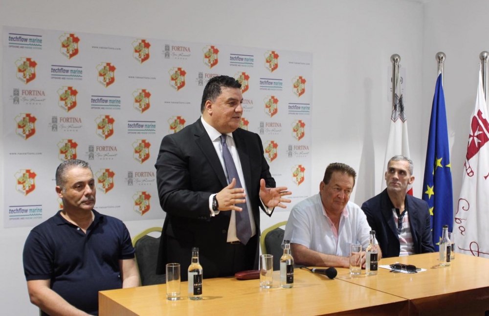 Syrian-Canadian investor Yahya Kirdi (second left) was reportedly interested in a stadium investment for Naxxar Lions, but the FTS now says its football ground would be used for the club