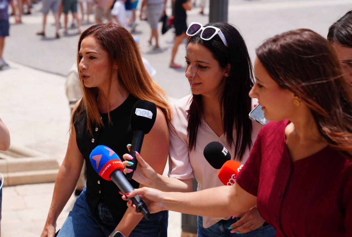 Miriam Dalli before meeting the prime minister (Photo: Daniel Tihn/MaltaToday)