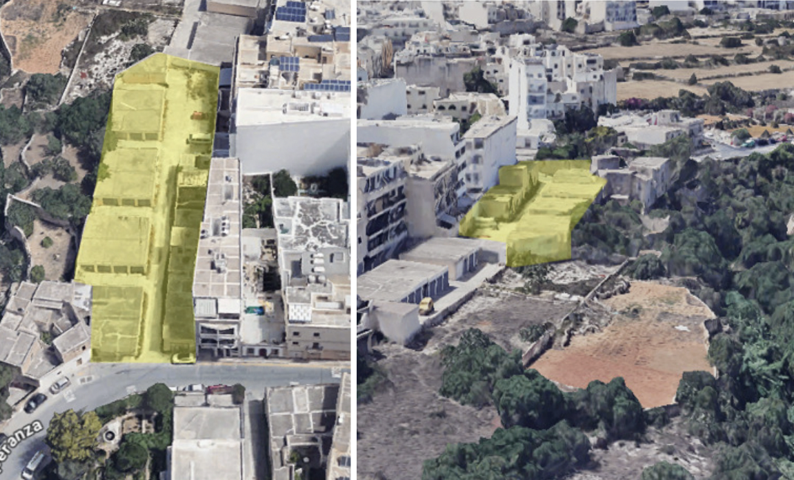 The site is earmarked in yellow