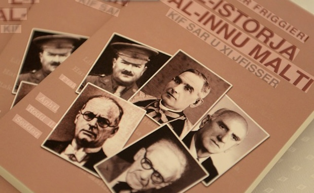 The book L-Istorja tal-Innu Malti, authored by Oliver Friggieri and published by Klabb Kotba Maltin