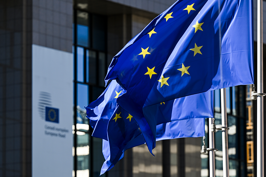 EU flag outside commission (file image)