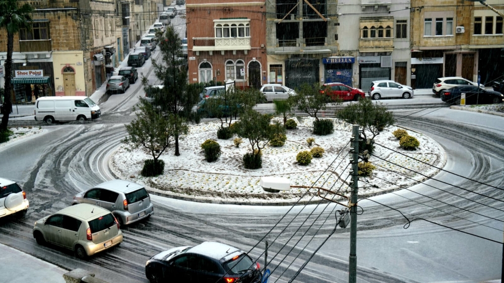 Hail in Paola Credit: Andrew Borg Carbott 