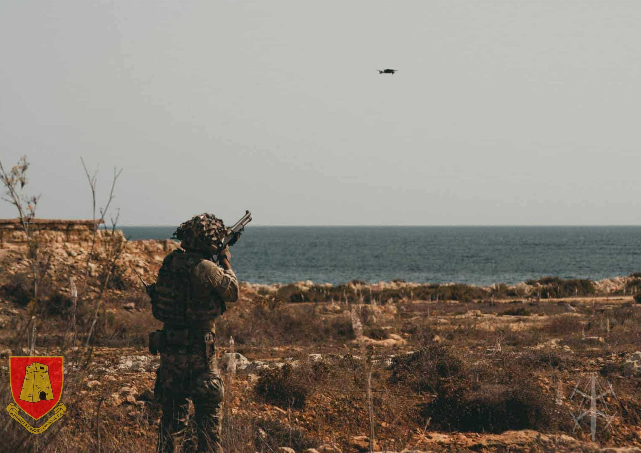 The Delta Company of the Armed Forces of Malta’s 1st Regiment carried out a series of Counter-Unmanned Aircraft System training exercises last September but Malta has so far not leveraged EU defence funding and cooperation opportunities and it remains outside PESCO (Photo: AFM/FB)