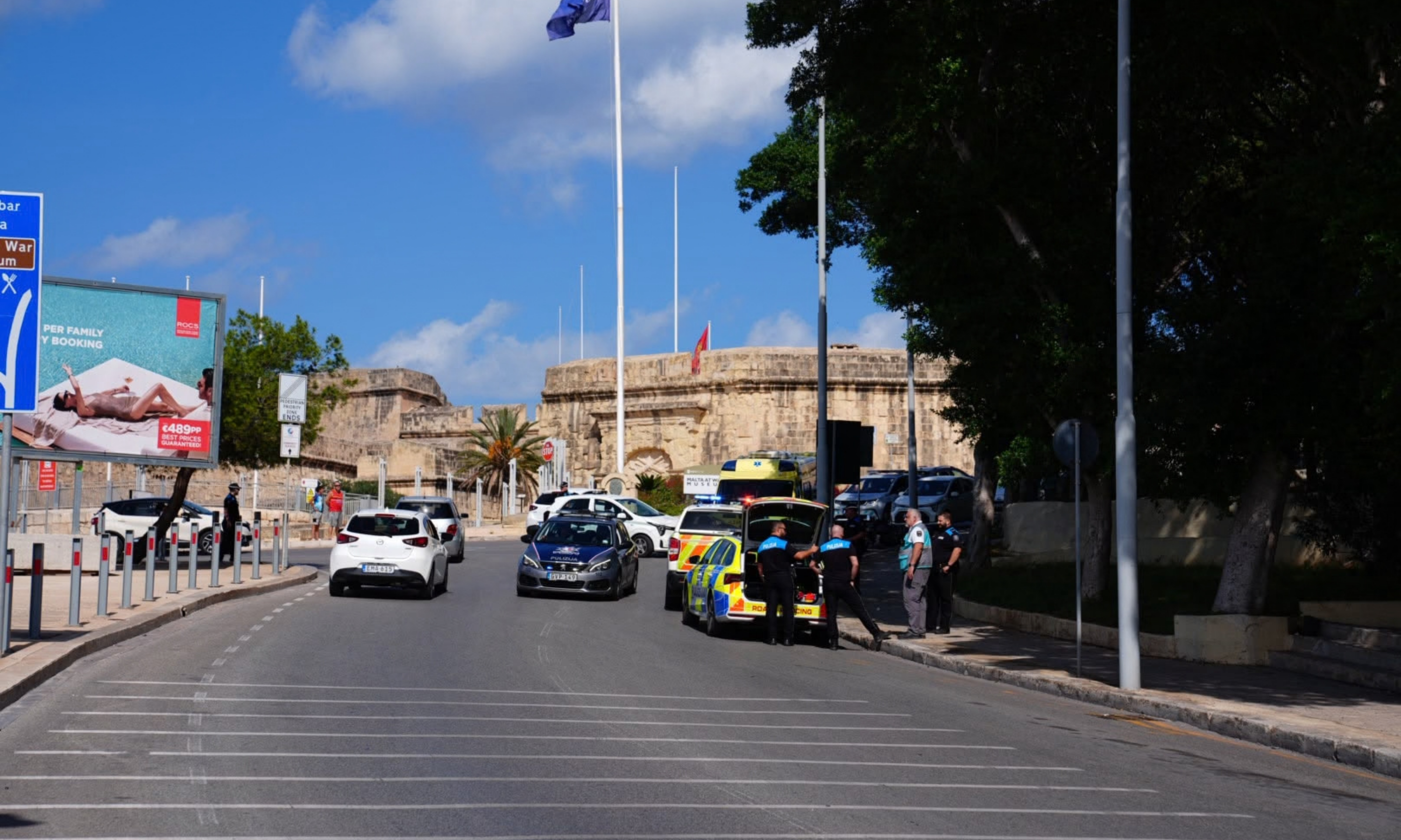 The road has been closed off to traffic (Photo: Daniel Tihn/MaltaToday)