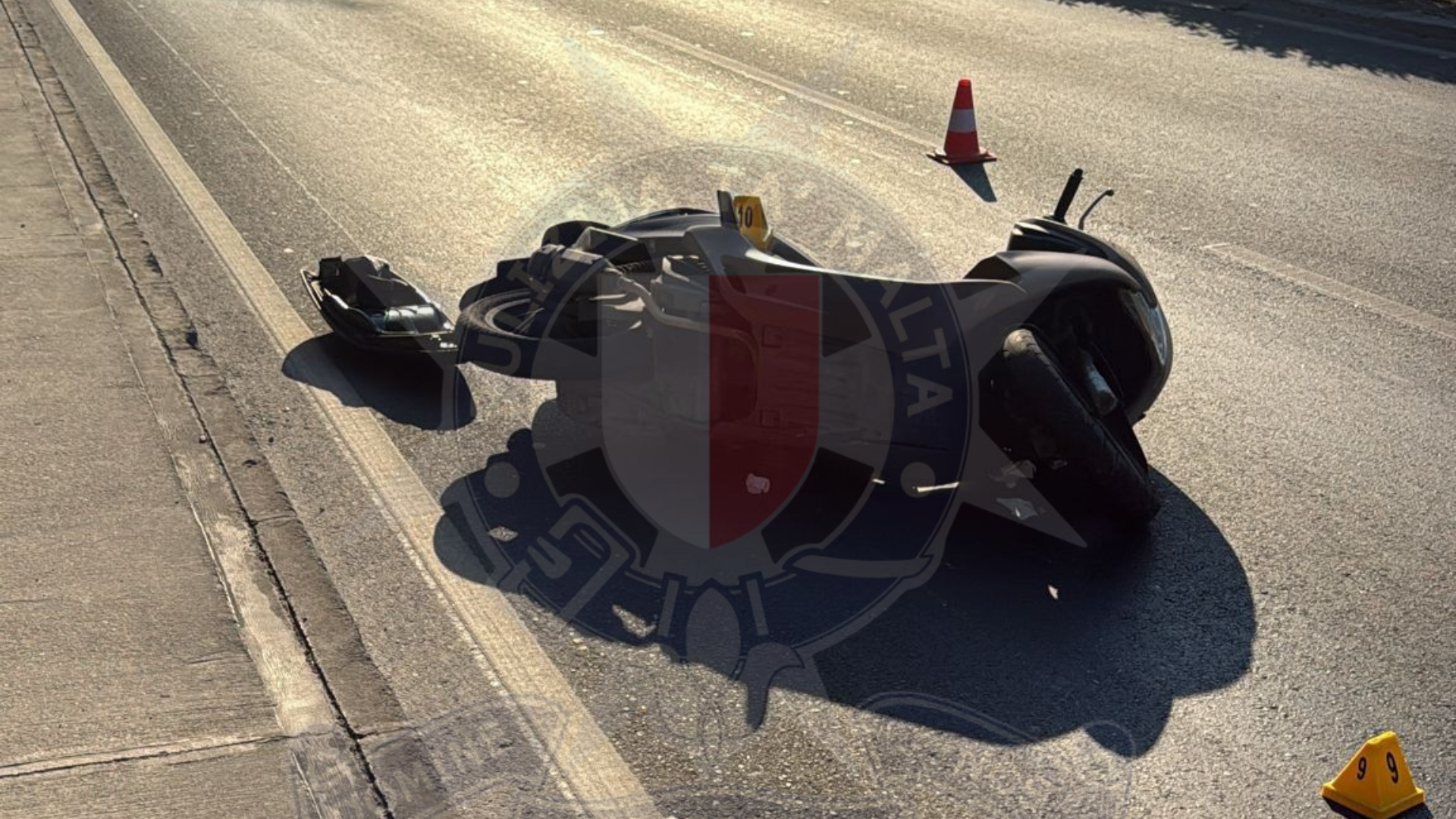 Man grievously injured after losing control of motorcycle
