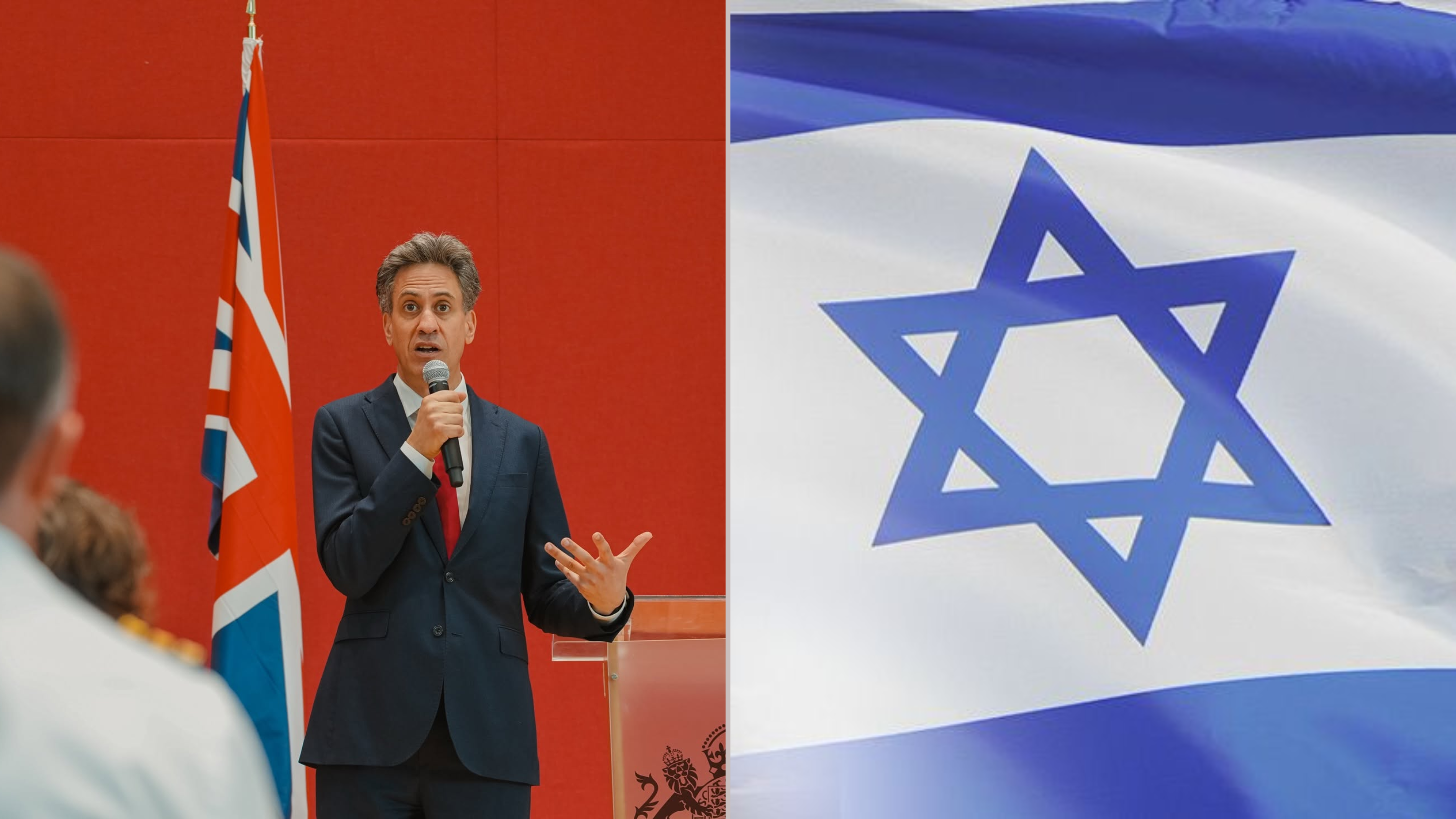 The UK foreign minister Ed Miliband (left) said the UK will ban advertising of illegal settlements and take action against companies and individuals providing services like construction or finance for settlement expansion (Photo:  Ed Miliband / FB)
