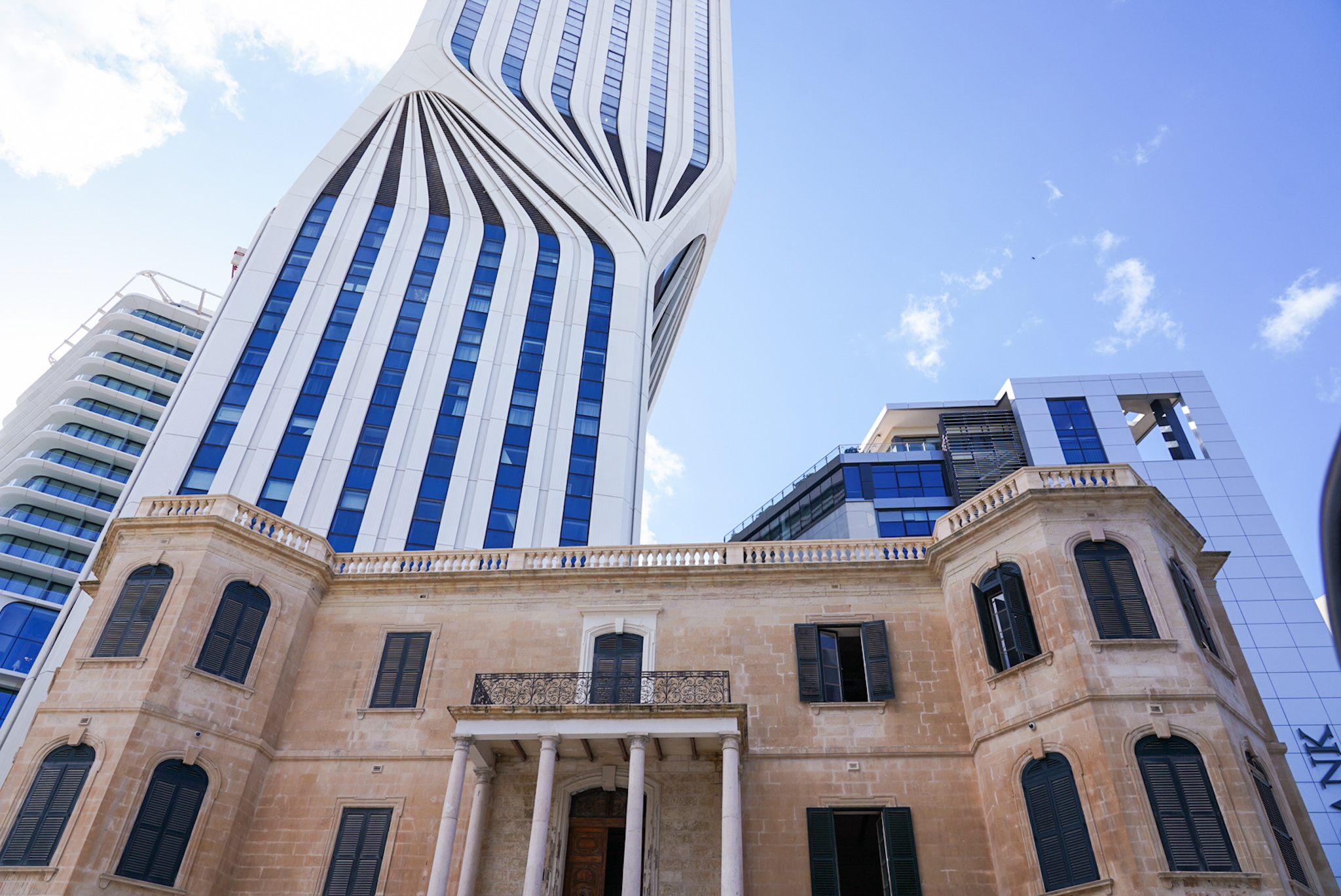 Storm forces road closure outside Mercury Towers