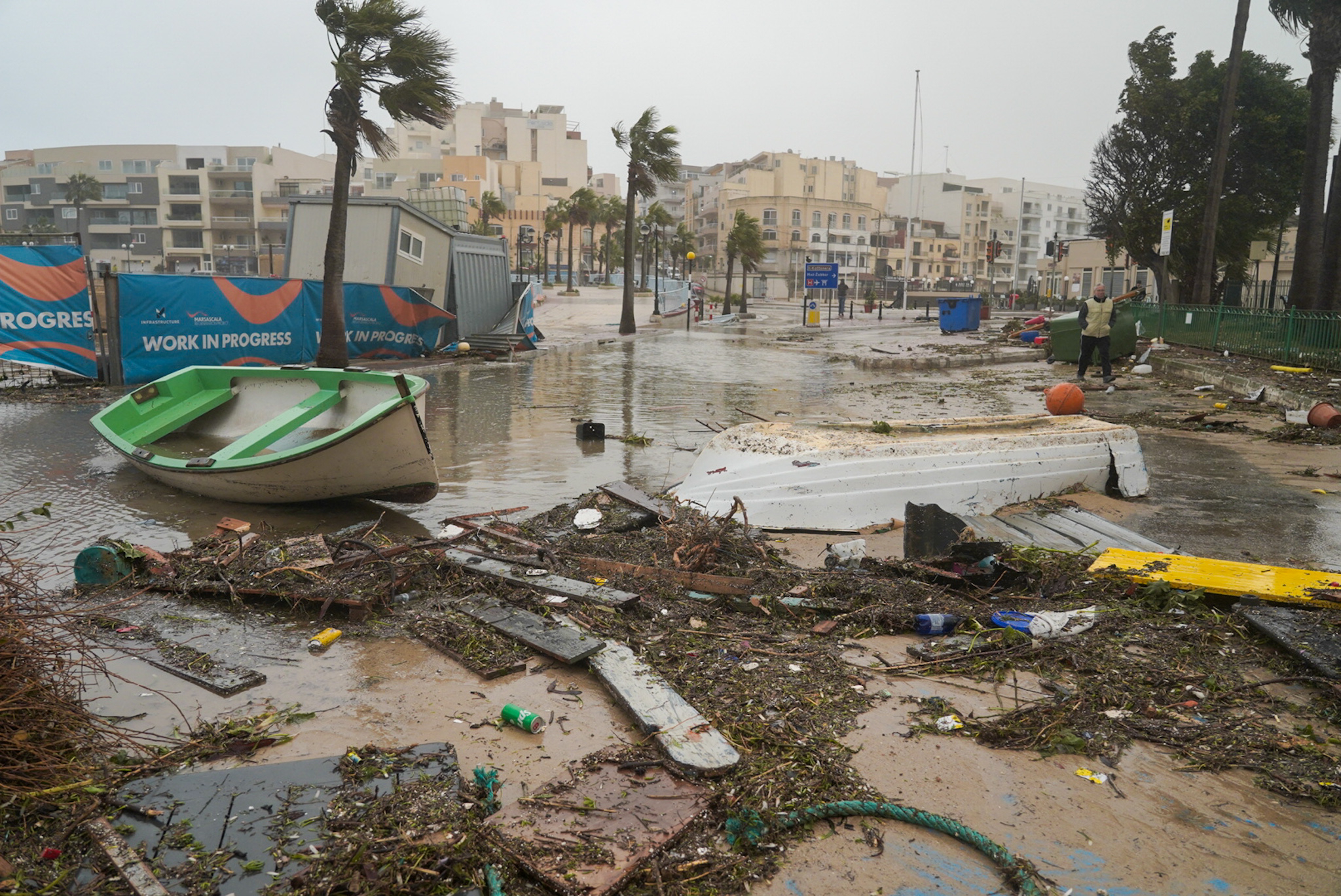 Storm Harry: Red weather warning downgraded as winds set to ease later today