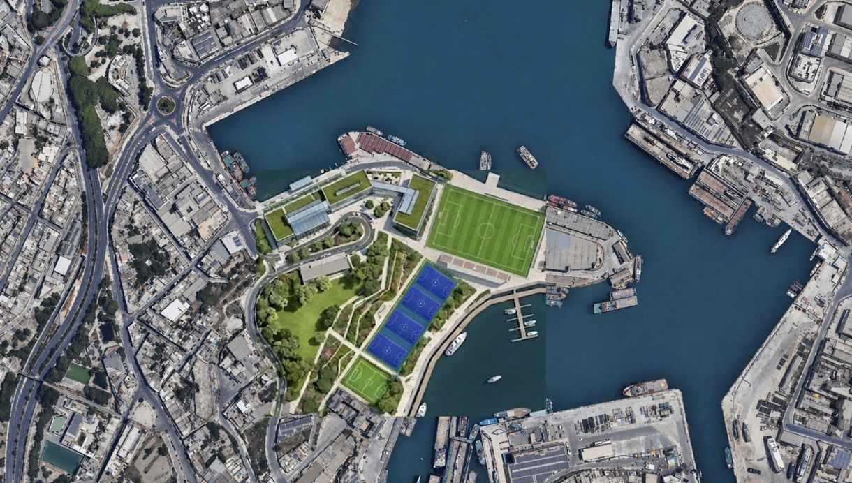 As illustrated above, Momentum noted that the Marsa site would be closer to Valletta while giving the abandoned land a new life (Photo: Momentum)