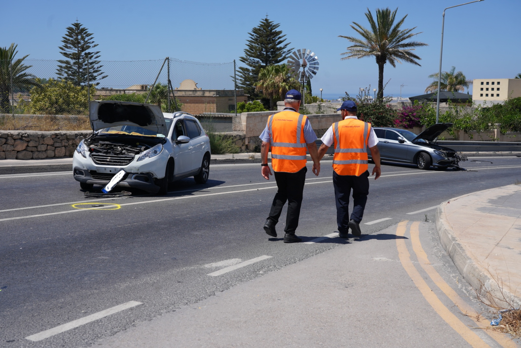 Two of the three vehicles involved in the crash (Photo: James Bianchi/MaltaToday)