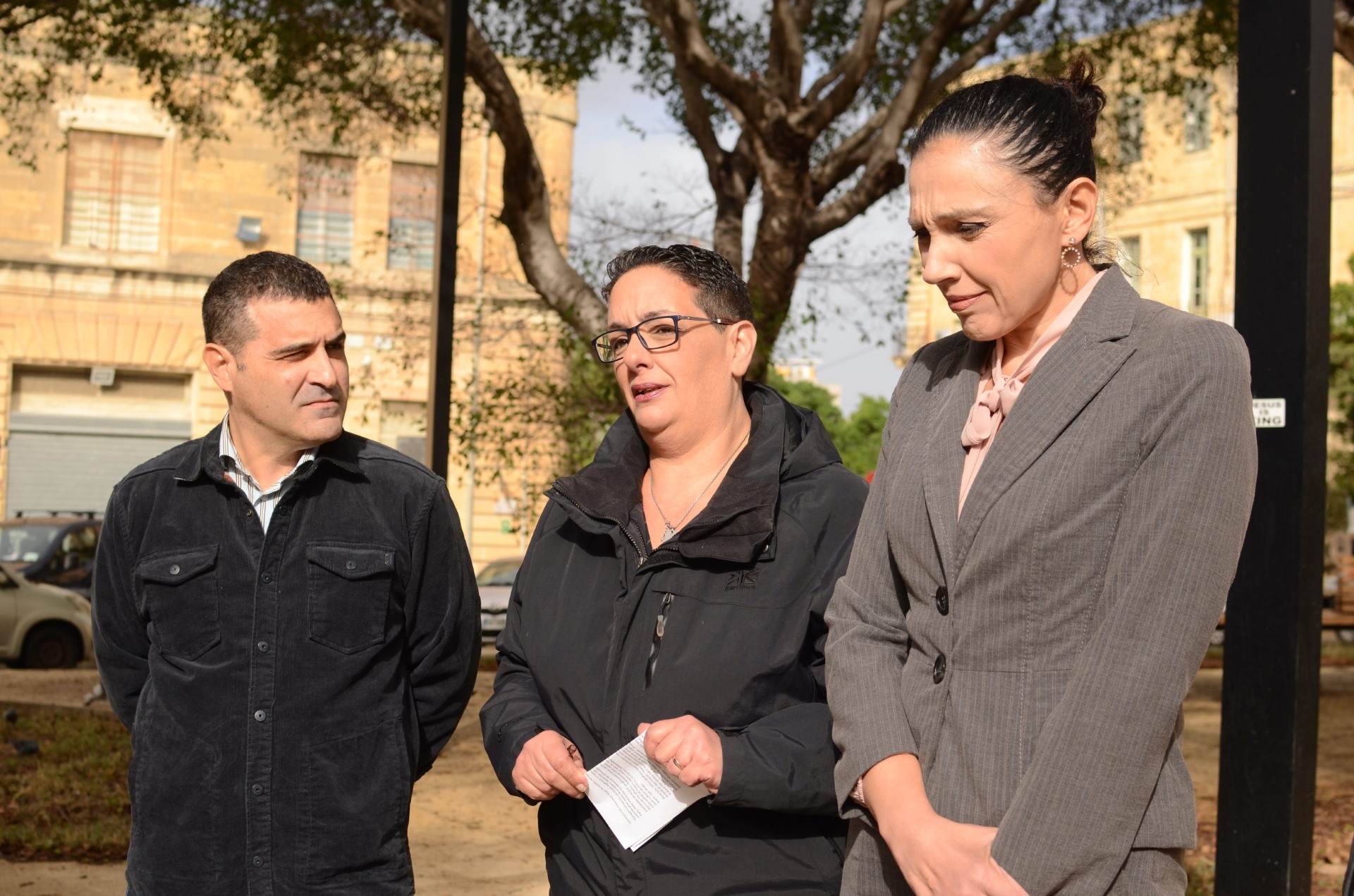 From left to right: Secretary General Ralph Cassar, Pieta local councillor candidate Janet Zahra Walker and Chairperson Sandra Gauci (Photo: ADPD) 