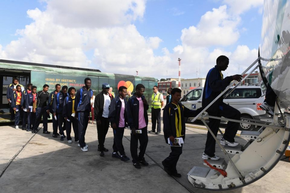 Photo shared on Twitter by Prime Minister Joseph Muscat, saying that France was fulfilling its end of the bargain in taking on migrants rescued from Ocean Viking