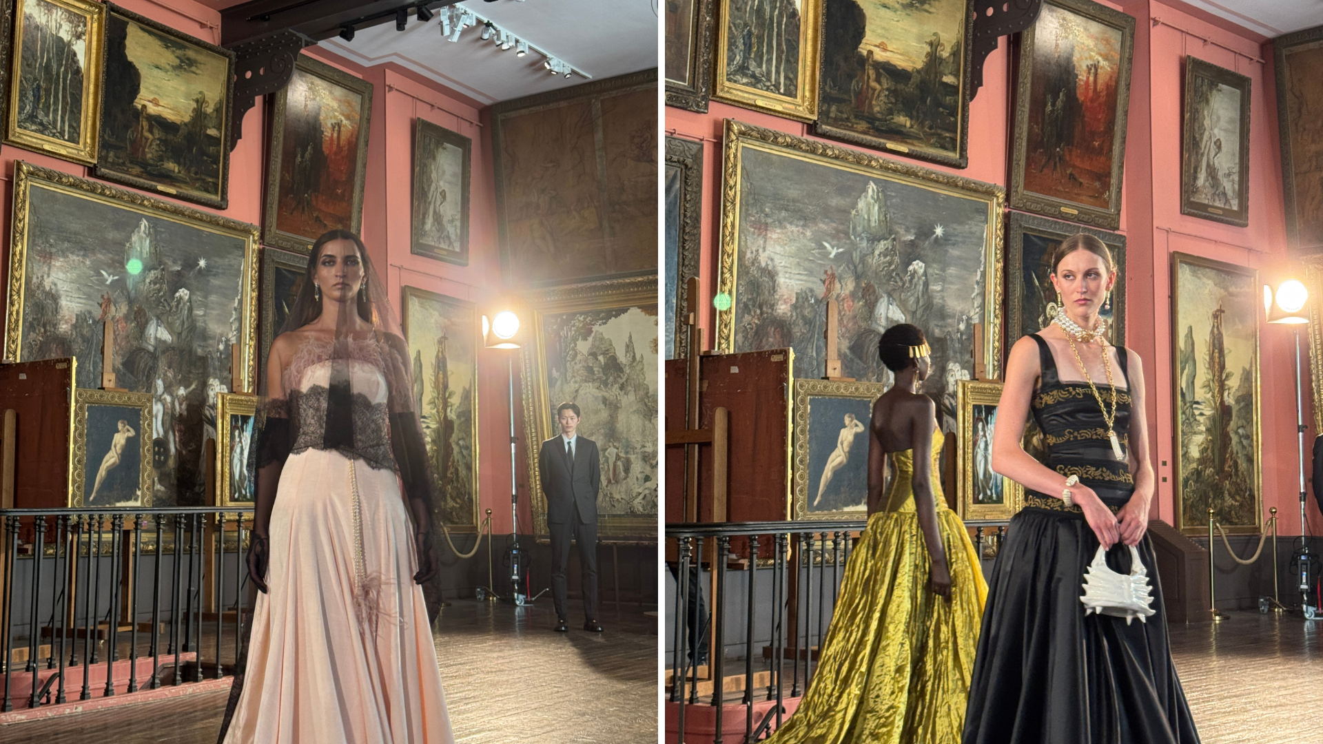 The collection was presented  in an off-calendar showcase held during Paris Haute Couture Week at the Musée national Gustave Moreau