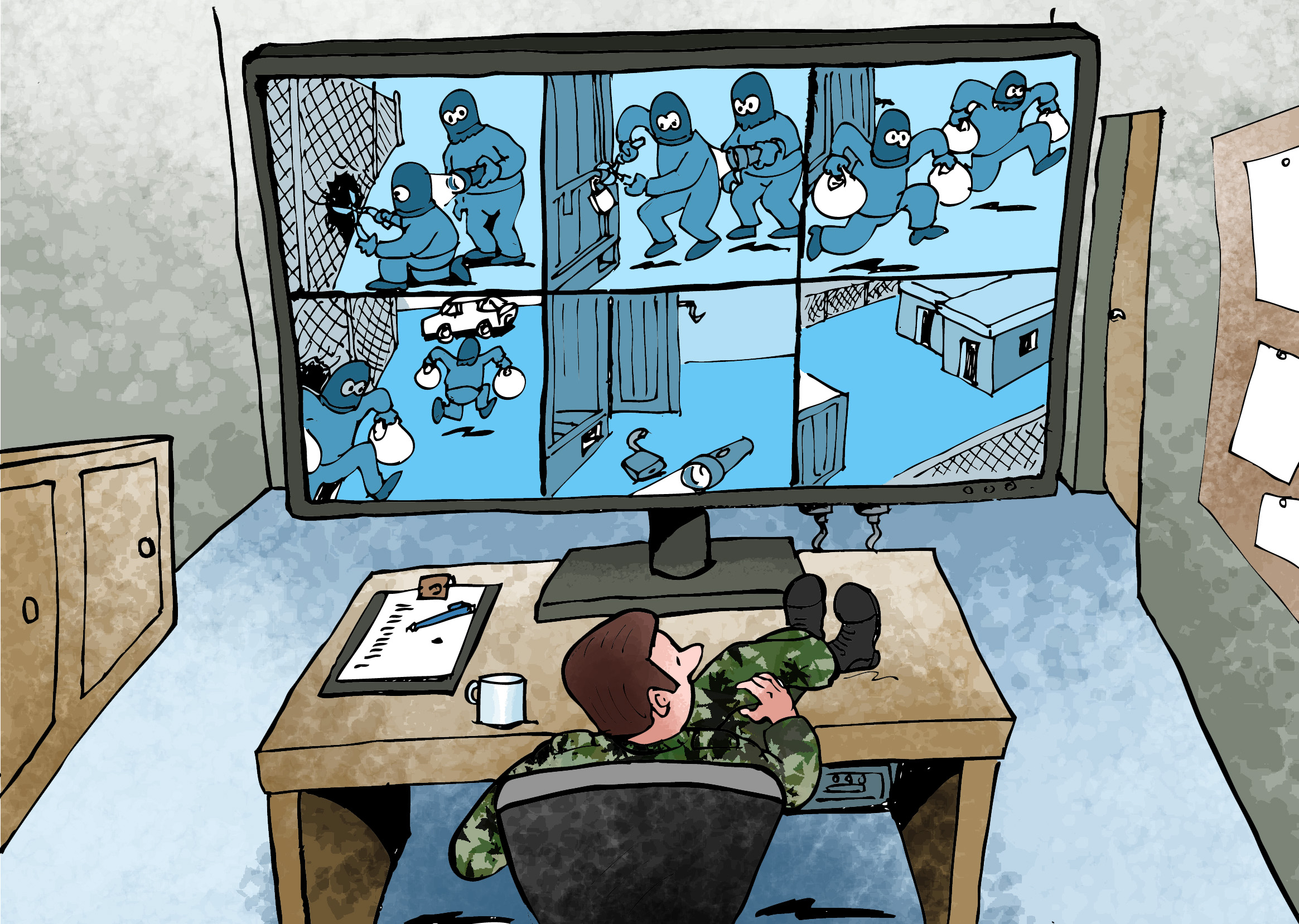 23 March: An AFM soldier is in a deep slumber while thieves pull of the most daring heist of the decade, stealing over 100kg of cannabis in two hours