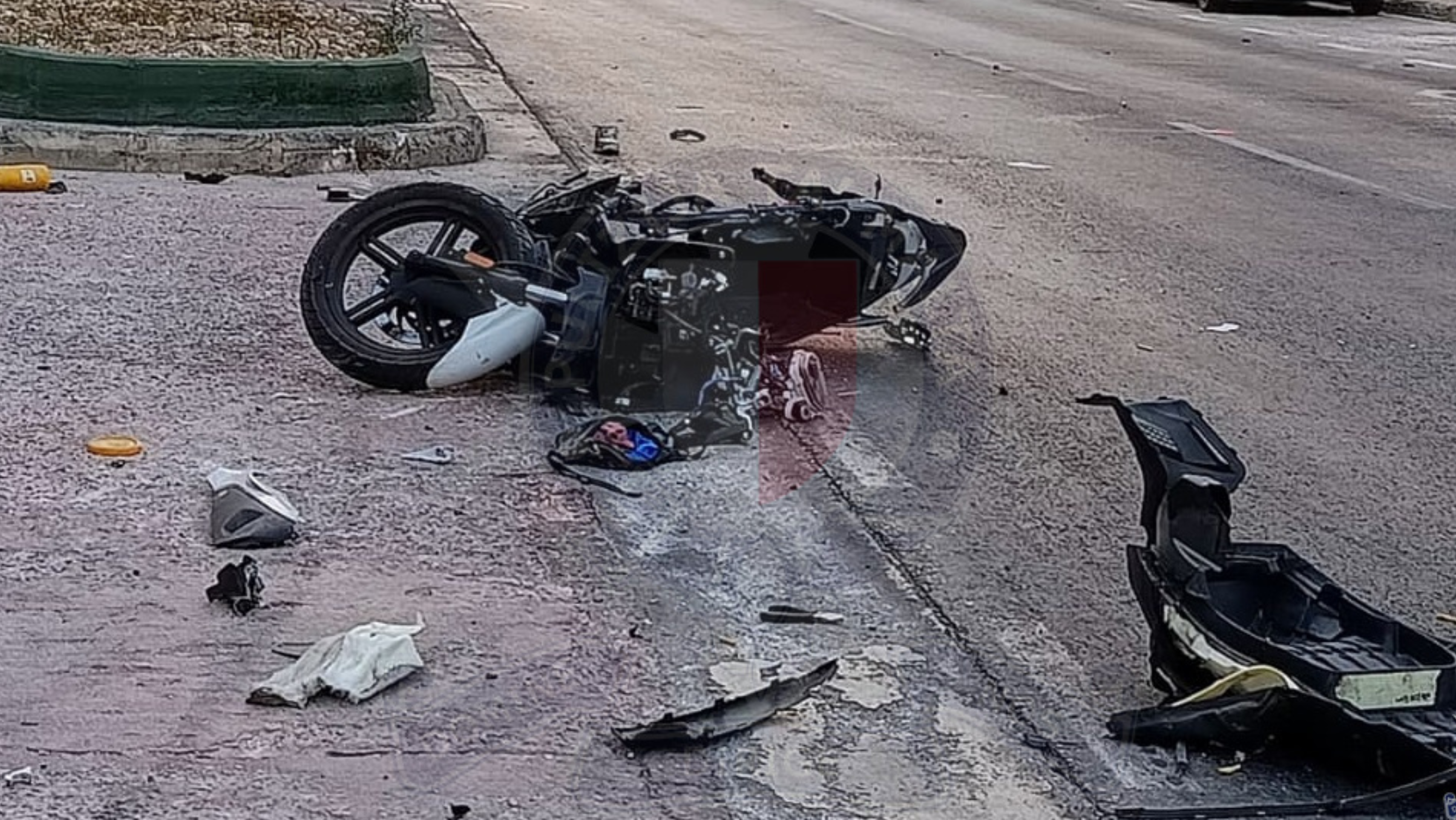 The motorcyclist was pronounced dead on the spot (Photo: Malta Police Force)