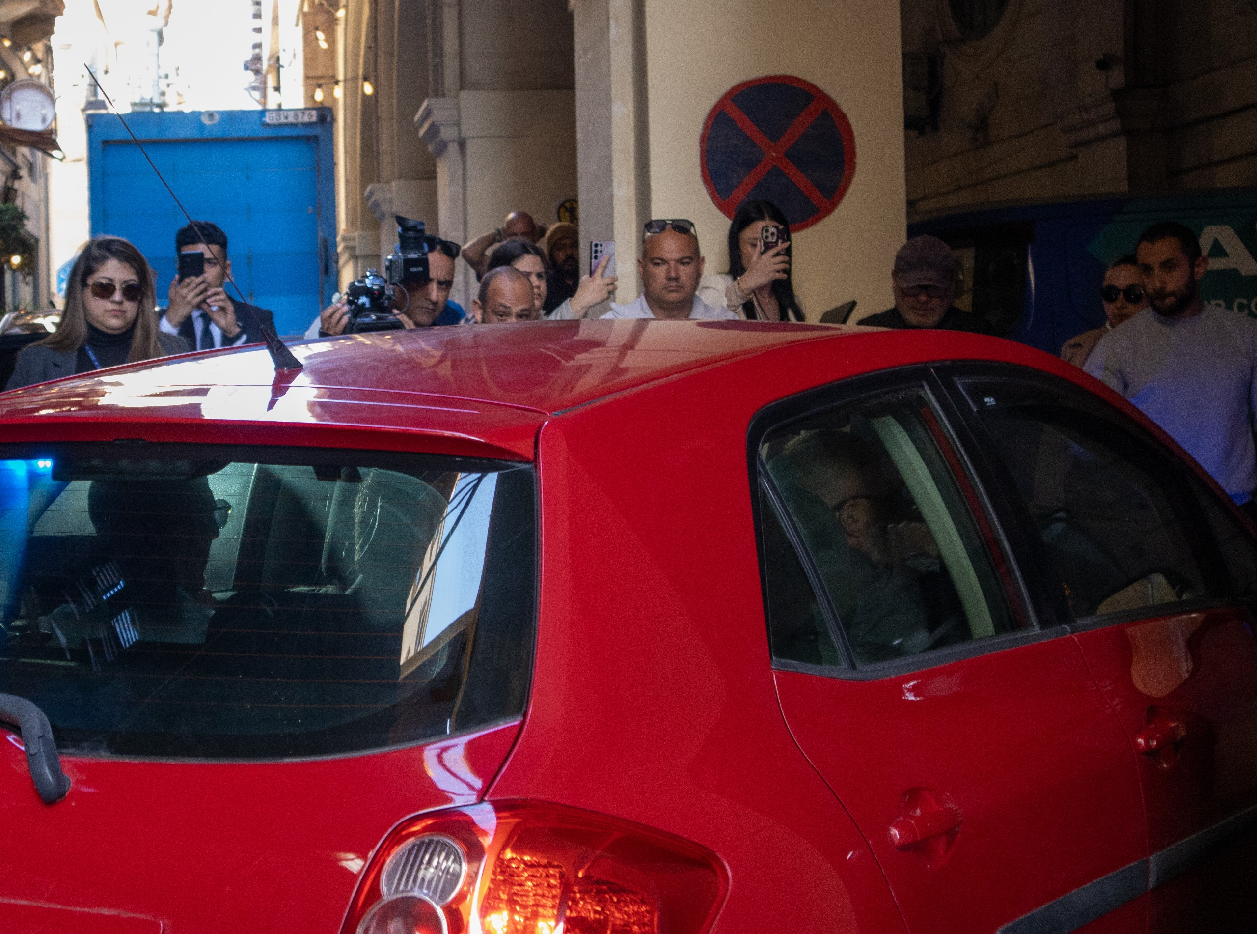The accused man arriving in court to face charges of attempted murder of his own two children (Photo: Juliana Zammit/MaltaToday)