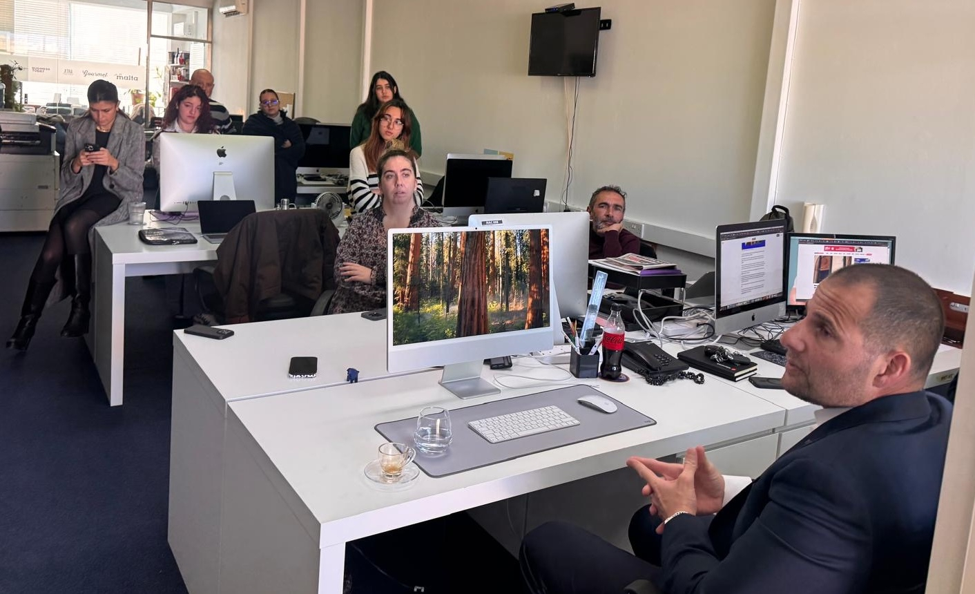 Robert Abela during the hour-long exchange with the MaltaToday newsroom during which he was asked about his relations with the current and former PN leaders, among other things
