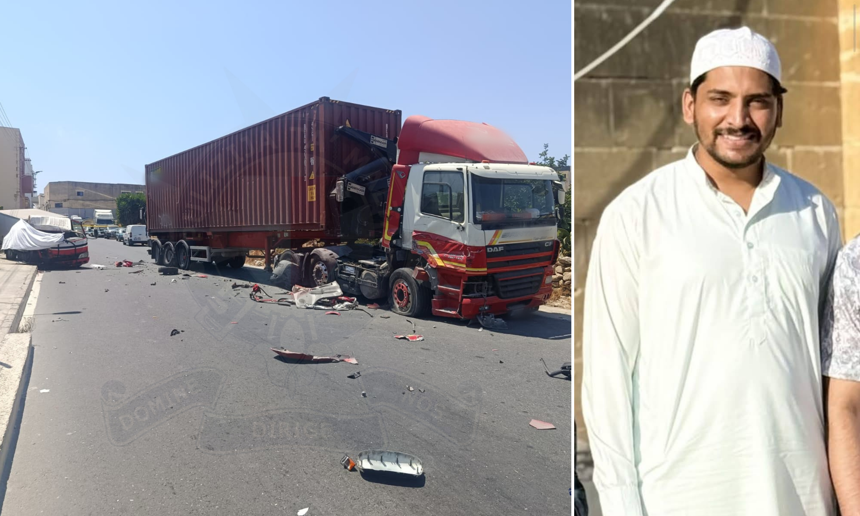 The Toyota Toyace truck driven by Mohammed Abdul Jawad collided with a DAF CF85 trailer