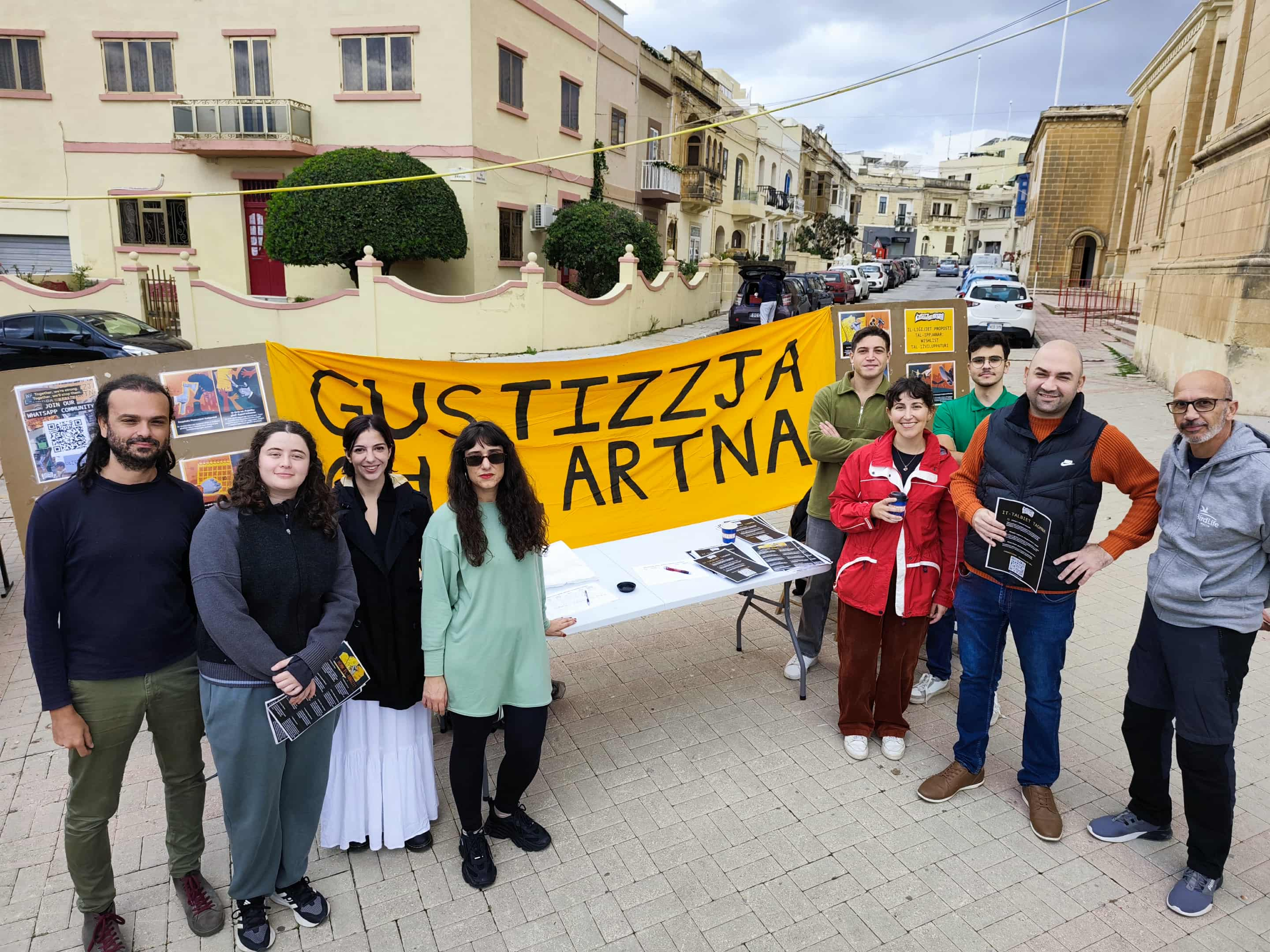 Tour Ġustizzja għal Artna kicks off with stop in Birżebbuġa (Photo: Moviment Graffitti)