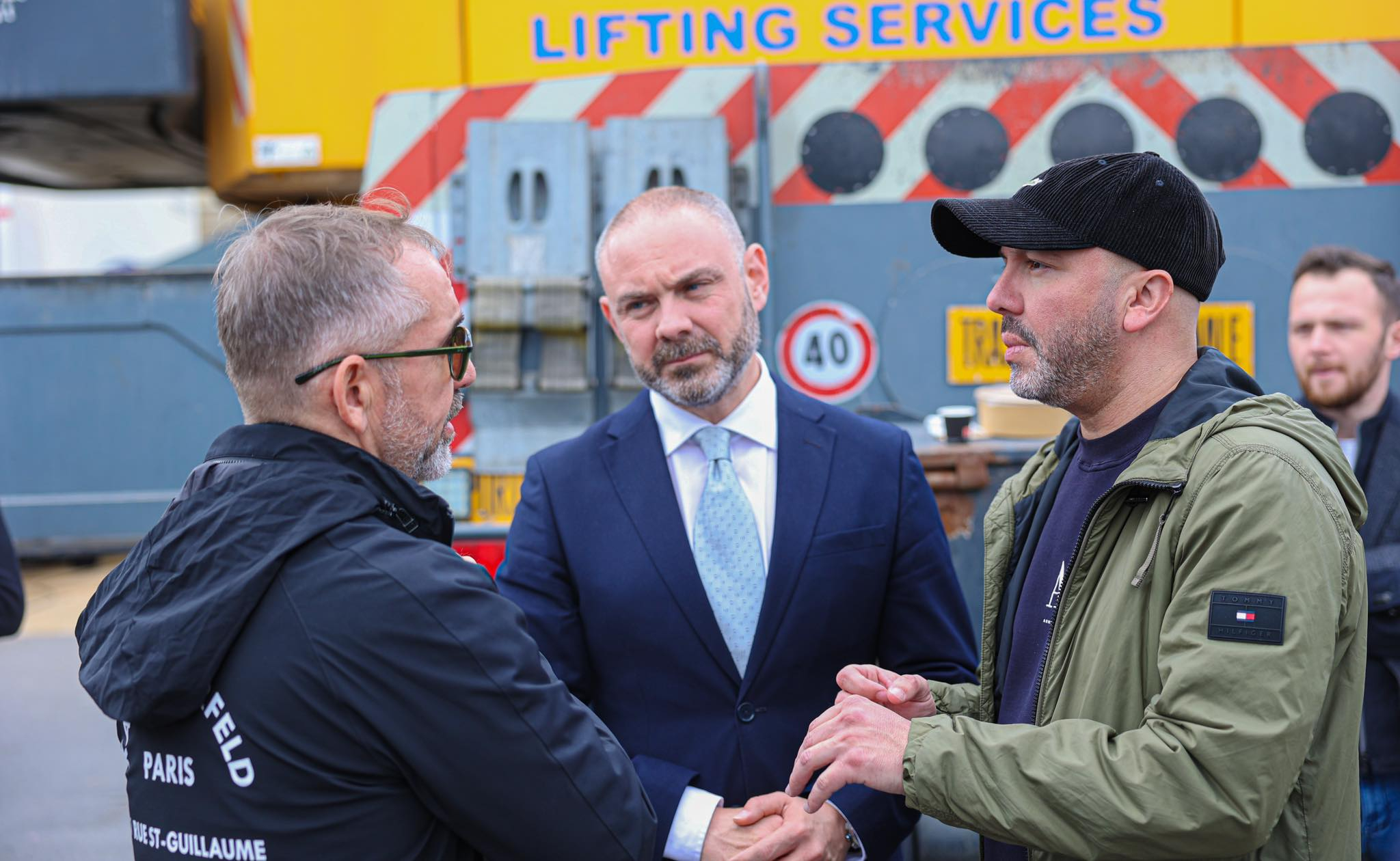 Culture Minister Owen Bonnici (centre) and Film Commissioner Johann Grech (right) 