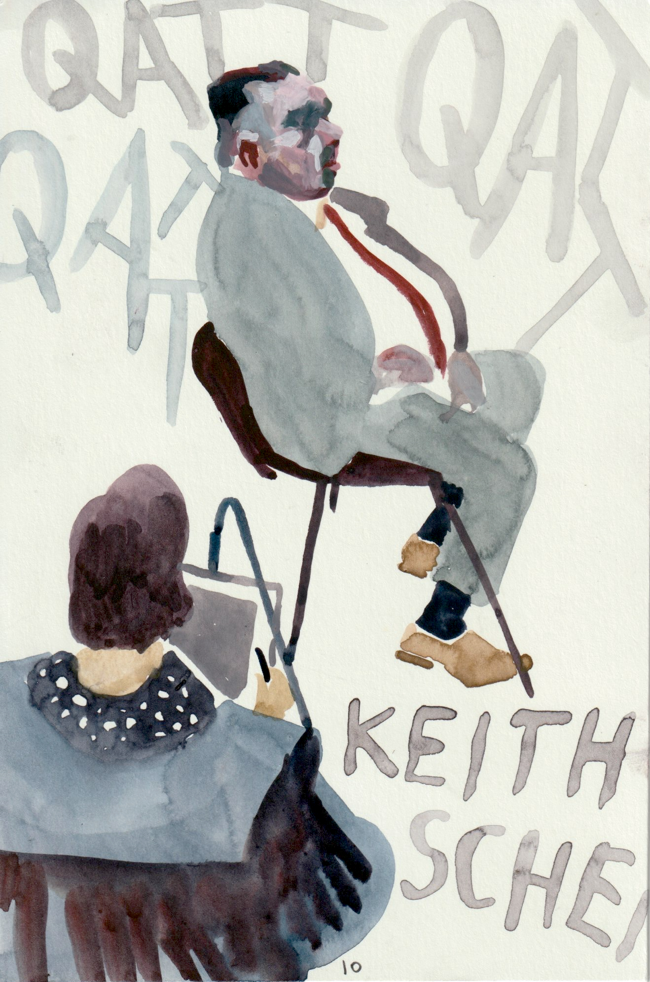Melvin Theuma kept denying the defence's suggestion that his pardon was conditional on not identifying Keith Schembri as the mastermind (Sketch: Anna Calleja)